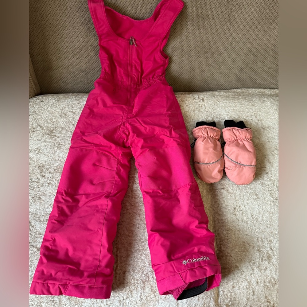 Xxs (4/5) Columbia snowbib and gloves